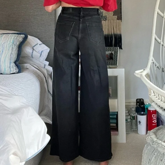Wide leg black jeans - Picture 2 of 2